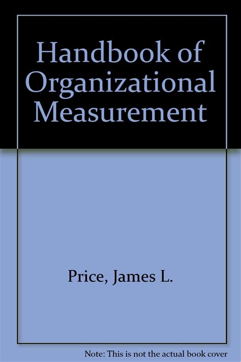 Handbook of organizational measurement - amazon.com