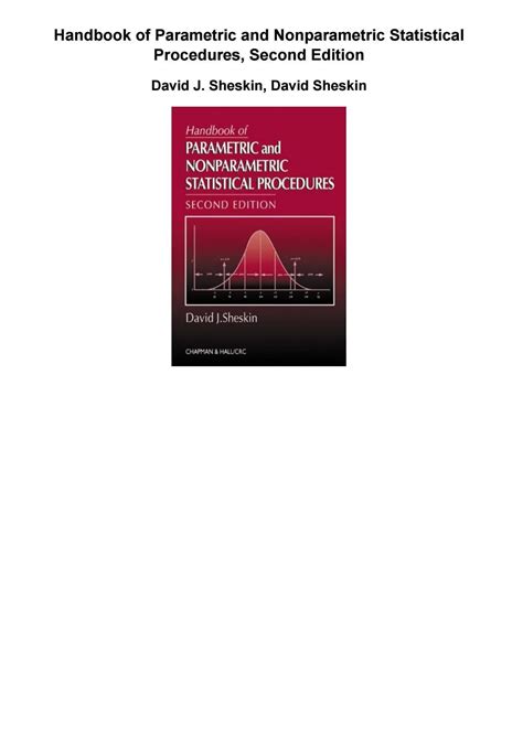 Handbook of parametric and nonparametric statistical procedures second edition. - El extraordinario mundo de lo paranormal.