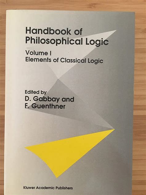 Handbook of philosophical logic volume 1 elements of classical logic v 1. - Costo manuale 5e delle soluzioni blocher.