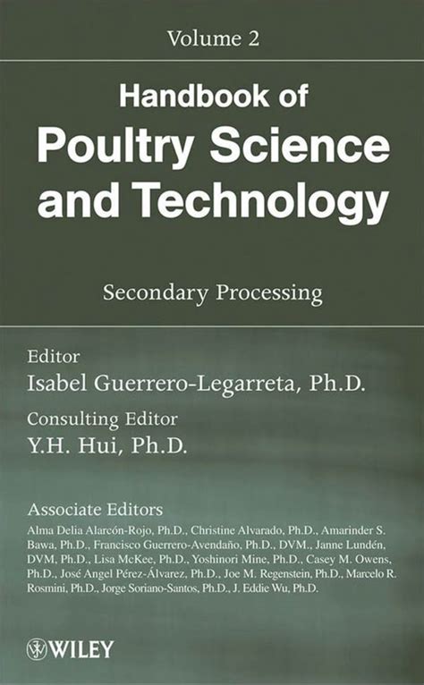 Handbook of poultry science and technology vol 2 secondary processing. - Turn back the clock without losing time a complete guide to quick and easy cosmetic rejuvenation.