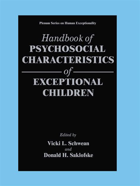 Handbook of psychosocial characteristics of exceptional children. - Hollywood standard theplete et guide faisant autorité pour le format et le style de script.
