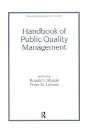 Handbook of public quality management 1st edition. - Tqm ein grundlegender text ein leitfaden für das gesamte qualitätsmanagement.