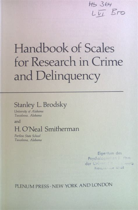 Handbook of scales for research in crime and delinquency. - Applied mathematical programming bradley solution manual.