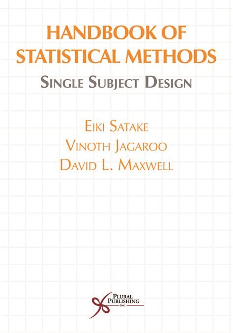 Handbook of statistical methods single subject design. - Der kaufmann von marseille, báró és bankár.