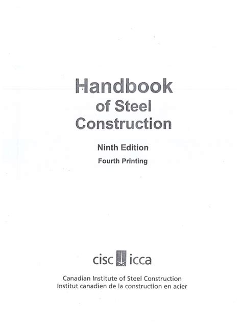 Handbook of steel construction 9th edition cisc. - 1999 lincoln continental wiring diagrams manual.