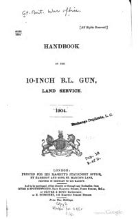 Handbook of the 10 inch b l gun land service. - Cannon oakley 10518g gas cooker manual.