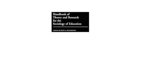 Handbook of theory and research for the sociology of education. - 28 study guide echinoderms answers 132436.