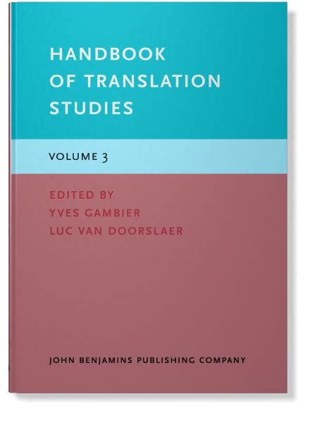 Handbook of translation studies volume 3. - Cincinnati milacron sabre 500 service manual.