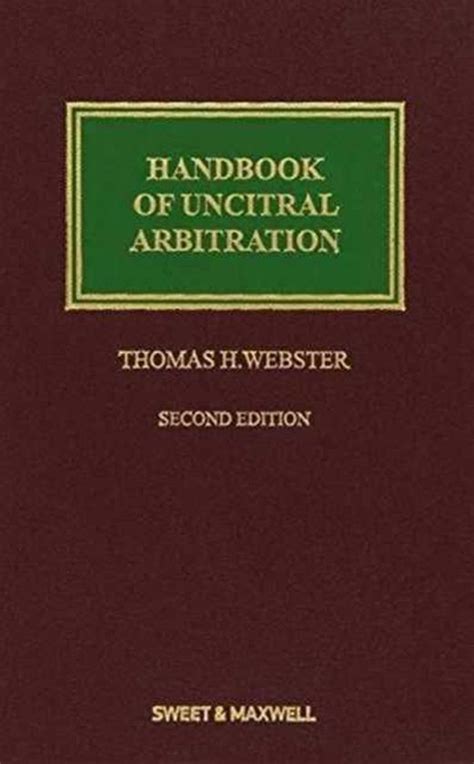 Handbook of uncitral arbitration by thomas h webster. - La psychologie du suicide chez les adolescents.