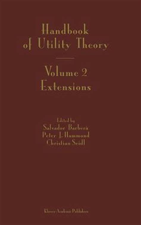 Handbook of utility theory 1st edition. - Historia y estilos de trabajo de campo en argentina.