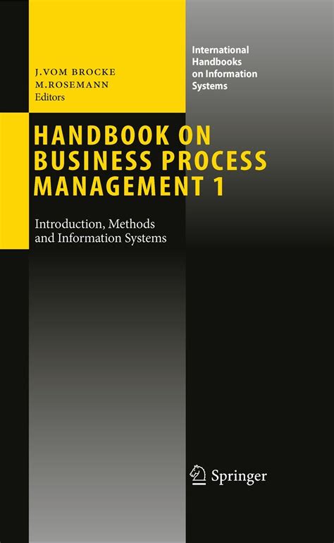 Handbook on business process management 1 by jan vom brocke. - Repair gearbox manual nissan patrol y61.