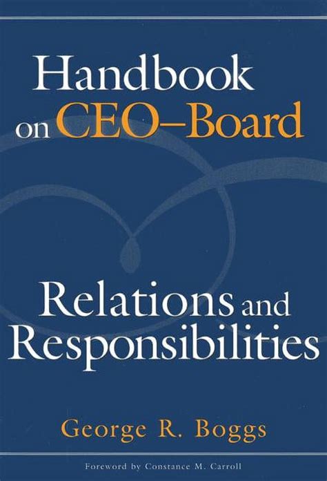 Handbook on ceo board relations and responsibilities. - Je kunt maar beter bij je moeder blijven.