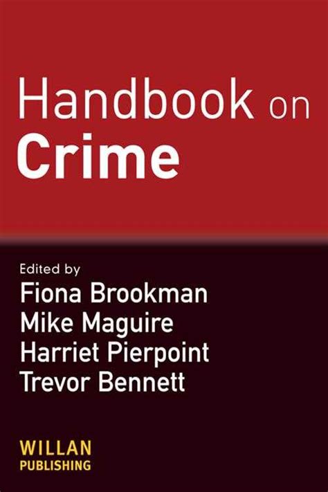 Handbook on crime by fiona brookman. - Etica clinica in anestesiologia un manuale basato sul caso.