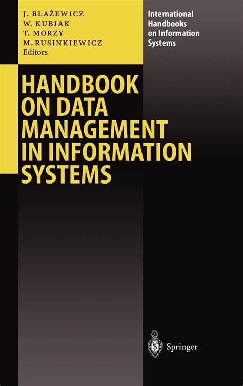 Handbook on data management in information systems by jacek b a ewicz. - Gegenwartsprobleme des internationalen rechtes und der rechtsphilosophie..