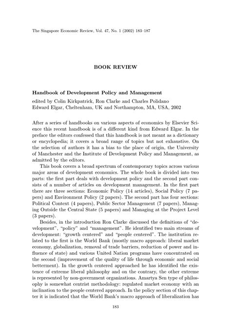 Handbook on development policy and management by colin h kirkpatrick. - Rozwój kartografii wielkiego księstwa litewskiego od 15 do połowy 18.