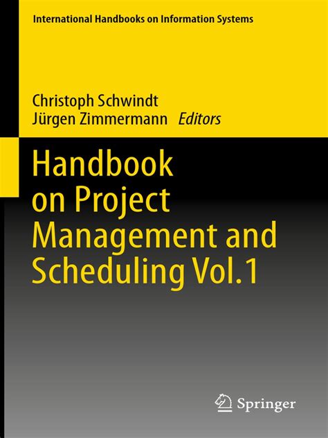 Handbook on project management and scheduling vol 1 international handbooks. - Ramón j. cárcano, el protegido de clío.