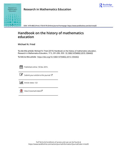 Handbook on the history of mathematics education. - Morson s english guide for court reporters.