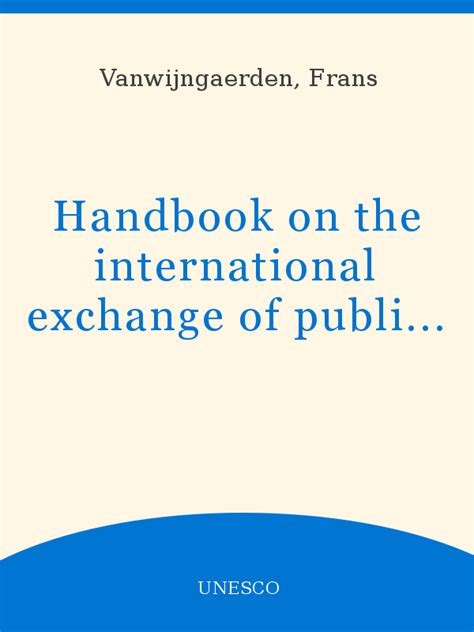 Handbook on the international exchange of publications documentation libraries and archives. - The definitive guide to grails 2 author jeff scott brown jan 2013.