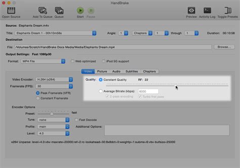 Handbrake encoder options.  Adjusting quality HandBrake&rsquo;s default settings and most ...