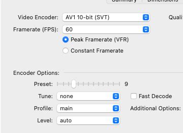 Handbrake encoder preset.  I have a DVD USB player and an M1 Pro MBP. 2...