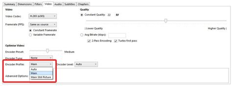Handbrake encoder profile main 10.  The CPU will still be used for: Video decoding Al...