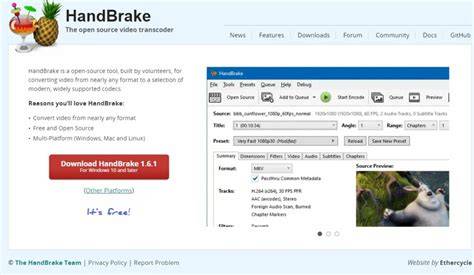 Handbrake tool.  Handbrake is a tool for converting video from nearly a...