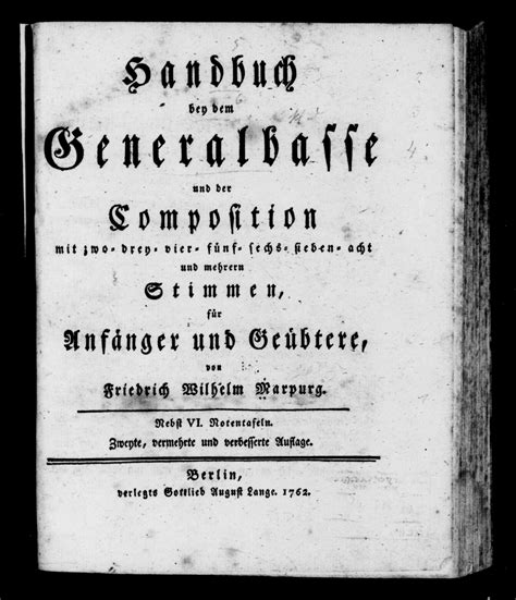 Handbuch bey dem generalbasse und der composition mit zwo  drey vier  fünf  sechs  sieben  acht und mehrern stimmen. - Naissance de la neuropsychologie du langage, 1825-1865.
