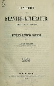 Handbuch der klavier literatur 1450 bis 1830. - Industrial organizational strategic approach solutions manual.