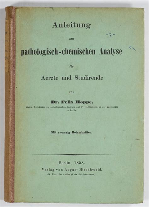 Handbuch der physiologisch  und pathologisch chemischen analyse, für ärzte, biologen und chemiker. - Daviess textbook of adverse drug reactions.