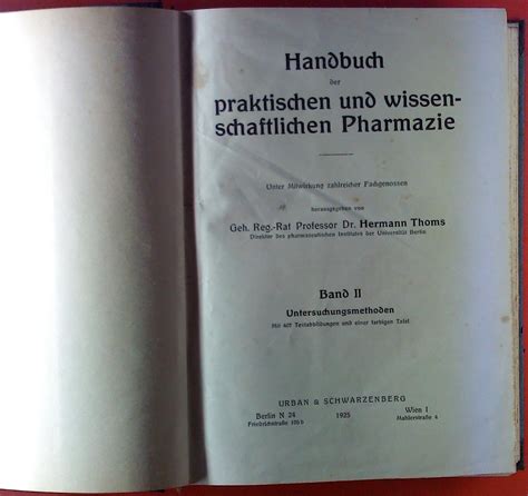 Handbuch der praktischen und wissenschaftlichen pharmazie. - Obras seletas de carlos de laet.