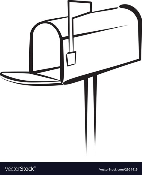 Handdrawn of an Mailbox Royalty Free Vector Image