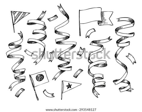 Handdrawn vector illustration Set of Confetti. Design element Stock