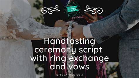 Handfasting ceremony with ring exchange.  this ceremony script can easily be adapt...