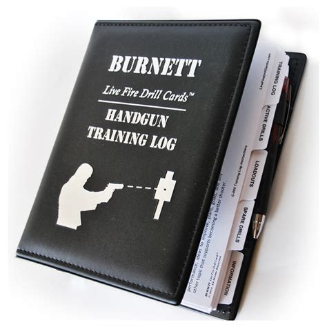 Handgun Training Drill Cards and Log Book