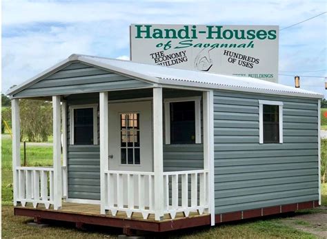 Handi-House "They're portable" P.O. Box 830 • Swainsboro, GA 30401 • Call Us – (800) 722-6436. Home; Products. New Type Eve; Lofted Barn; Green House; Eve; Big Box Eve; Cedar Sheds; Double-Wide Units; Play House; Screen Room; T-1-11 Storage Building; Vinyl Sided Building; Customized Houses; Manufacturing Standards; Dealers;. 