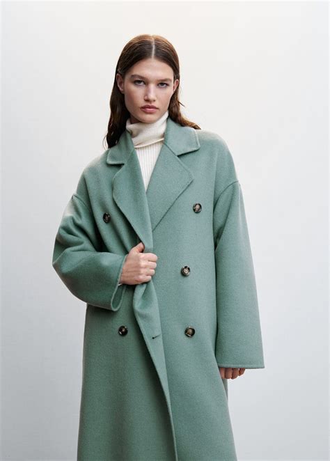 Handmade oversized wool coat - Woman Mango Singapore