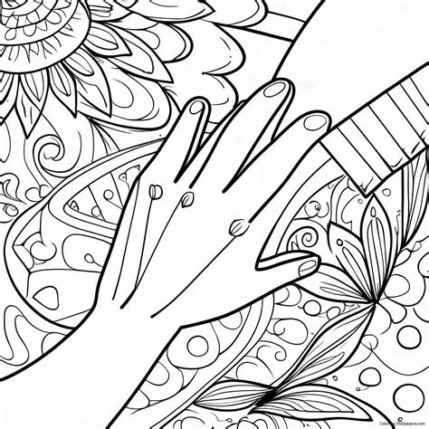 Hands Coloring Shee