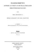 Handschriften antiker autoren in mittelalterlichen bibliothekskatalogen. - Catalogue d'une collection musicale et d'ouvrages divers légués par m. o. thierry-poux.