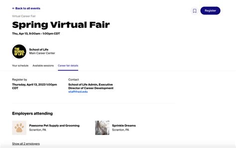 Handshake Virtual Career Fair