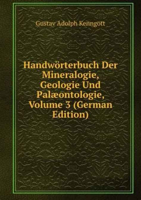 Handwörterbuch der mineralogie, geologie und palæontologie. - El banquero de dios/ god's banker.