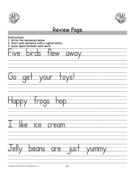 Handwriting Copy Worksheets 3-4 English Worksheets