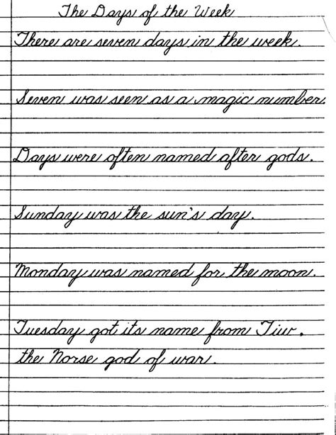 Handwriting Sentences Page 1 2BB Cursive writing practice sheets