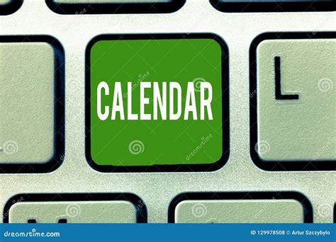 Handwriting Text Calendar. Concept Meaning Pages Showing Days Weeks