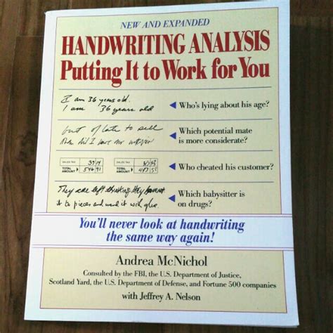 Read Handwriting Analysis Putting It To Work For You By Andrea Mcnichol