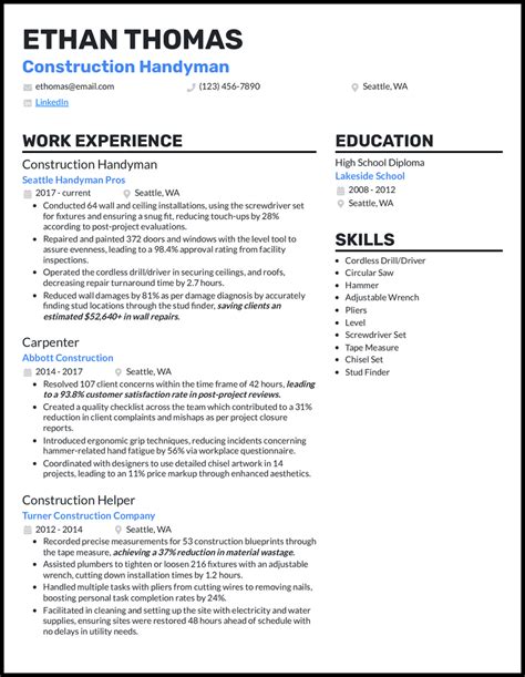 Handyman resume objective examples.  Elevate your career Discover expertly cur...