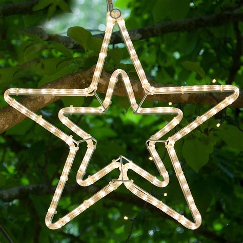  Kringle Traditions. 32-in Hanging Star Hanging Decoration with White LED Lights. Kringle Traditions. 48-in Hanging Star Hanging Decoration with White LED Lights. Color: White. Northlight. 28-in Hanging Star Yard Decoration. Evergreen. 27.5-in Hanging Star Light Display with White LED Lights. . 