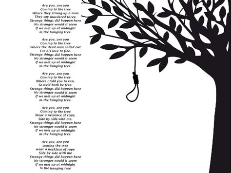 Hanging tree lyrics. Artista: Jennifer LawrenceÁlbum: Los Juegos del Hambre: Sinsajo Pt. 1Año: 2014Katniss canta "The Hanging Tree", una canción que su padre le enseño antes de m... 