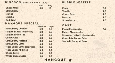 Hangout cafe palatine menu. Find menus, reviews, maps, and delivery information for Cafes in Palatine in Chicago 