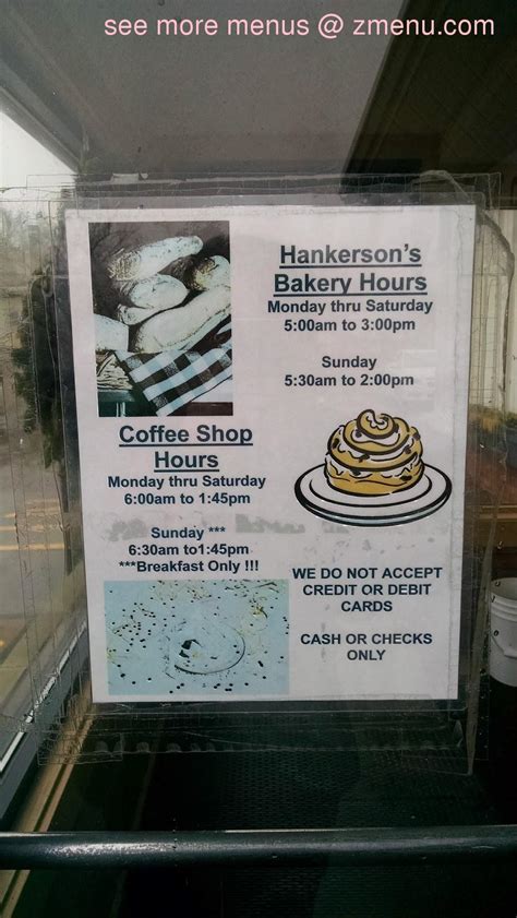 Hankerson's Country Oven Bakery, 2107 W Washington St in West Bend - Restaurant menu and reviews. Add to wishlist. Add to compare. Share. #6 of 29 restaurants with desserts in West Bend. Add a photo. 72 photos. Many reviewers note that you can try perfectly cooked soup, bacon and rolls here.. 