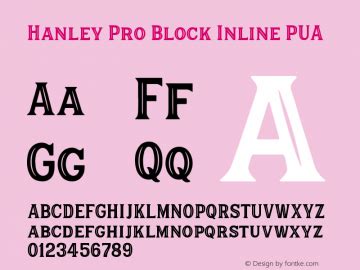 Hanley Pro Block Font Download,Hanley Pro Block PUA Font Download ...